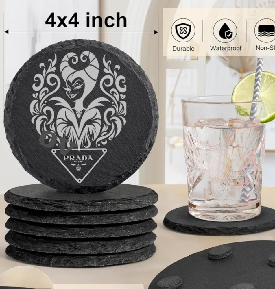 Prada slate coaster set of 2